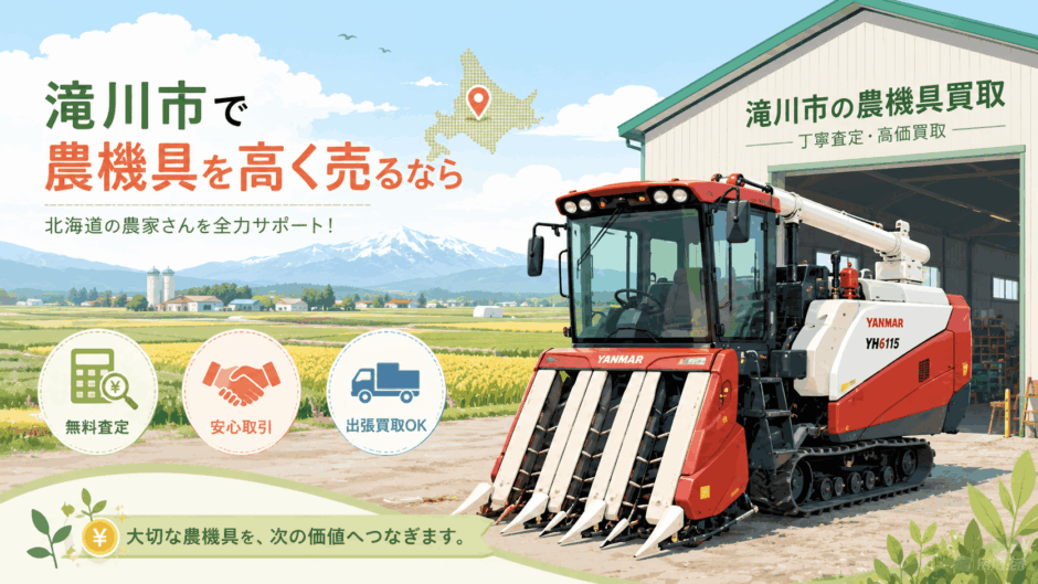 滝川市で農機具を高く売る！おすすめ買取業者7選と雪国サビ車の現金化術