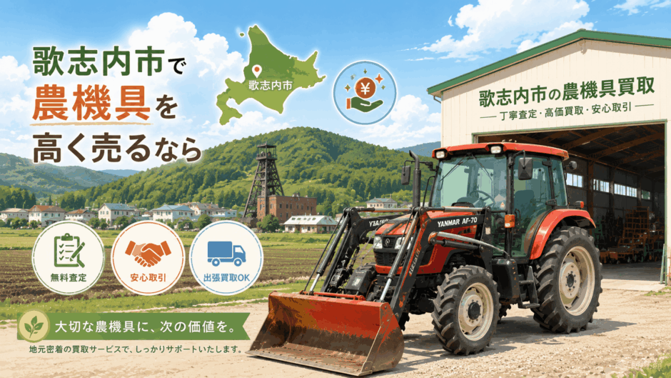歌志内市で農機具を高く売る！おすすめ買取業者7選と雪国サビ車の現金化術